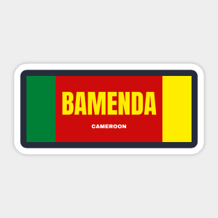 Bamenda City in Cameroon Flag Colors Sticker